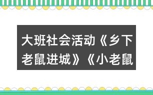 大班社會活動《鄉(xiāng)下老鼠進城》《小老鼠進城》教案點評反思