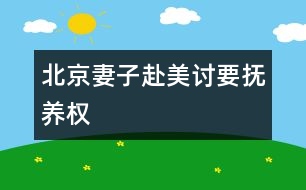 北京妻子赴美討要撫養(yǎng)權