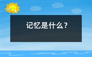 記憶是什么？