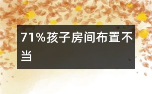 71%孩子房間布置不當(dāng)