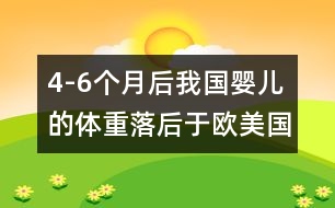 4-6個(gè)月后我國嬰兒的體重落后于歐美國家