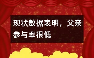 現(xiàn)狀：數(shù)據(jù)表明，父親參與率很低