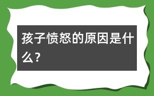 孩子憤怒的原因是什么？