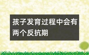 孩子發(fā)育過程中會有兩個(gè)反抗期