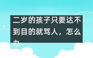 二歲的孩子只要達(dá)不到目的就罵人，怎么辦