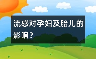 流感對孕婦及胎兒的影響？