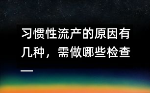 習(xí)慣性流產(chǎn)的原因有幾種，需做哪些檢查――郁凱明回答