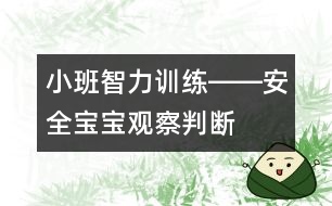 小班智力訓(xùn)練――安全寶寶（觀察、判斷、安全意識、語言）