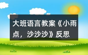 大班語言教案《小雨點(diǎn)，沙沙沙》反思