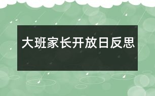 大班家長開放日反思