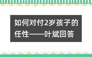 如何對付2歲孩子的任性――葉斌回答