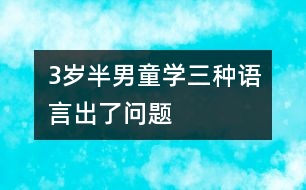 3歲半男童學(xué)三種語言出了問題