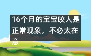 16個月的寶寶咬人是正常現象，不必太在意