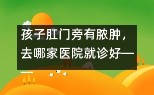 孩子肛門旁有膿腫，去哪家醫(yī)院就診好――謝曉恬回答