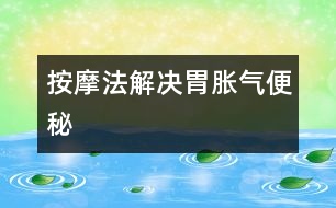 按摩法解決胃脹氣、便秘