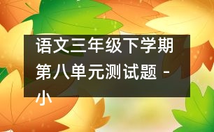 語文三年級(jí)下學(xué)期 第八單元測(cè)試題 - 小學(xué)三年級(jí)語文教案