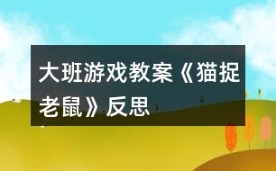 大班游戲教案《貓捉老鼠》反思