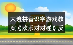 大班拼音識(shí)字游戲教案《歡樂對(duì)對(duì)碰》反思