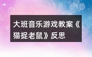 大班音樂游戲教案《貓捉老鼠》反思