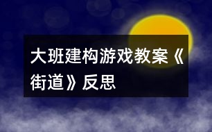 大班建構游戲教案《街道》反思