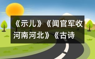 《示兒》、《聞官軍收河南河北》《古詩兩首》教學設(shè)計之四