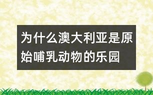 為什么澳大利亞是原始哺乳動物的“樂園”?