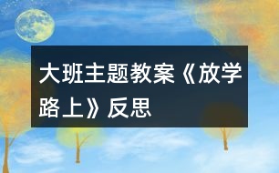 大班主題教案《放學(xué)路上》反思