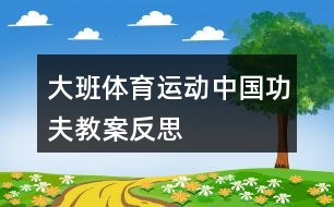 大班體育運動中國功夫教案反思