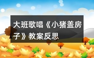 大班歌唱《小豬蓋房子》教案反思