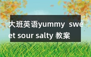 大班英語yummy  sweet sour salty 教案及教學(xué)反思