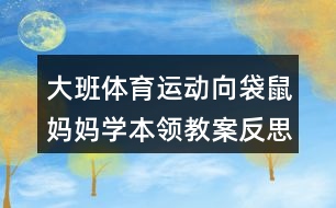 大班體育運(yùn)動(dòng)向袋鼠媽媽學(xué)本領(lǐng)教案反思