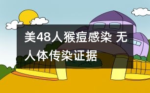 美48人猴痘感染 無人體傳染證據(jù)