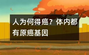 人為何得癌？體內(nèi)都有原癌基因