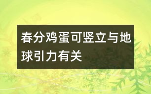 春分雞蛋可豎立與地球引力有關(guān)