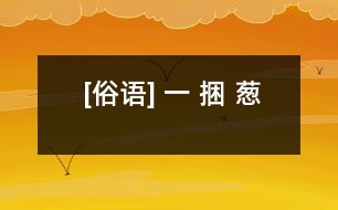 [俗語(yǔ)] 一 捆 蔥