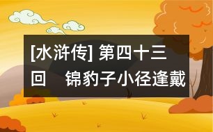 [水滸傳] 第四十三回　錦豹子小徑逢戴宗　病關索長街遇石秀