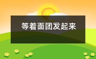 等著面團(tuán)發(fā)起來(lái)